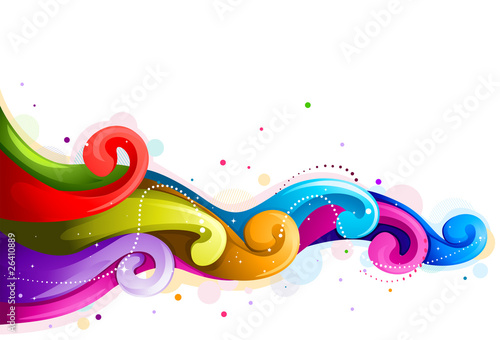 Abstract Rainbow Wave