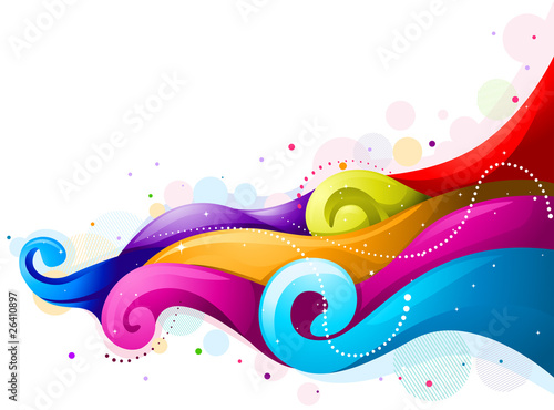 Abstract Rainbow Wave