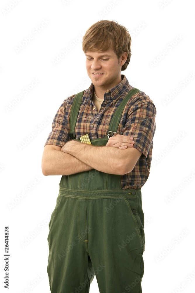 Handyman standing arms crossed Handyman standing arms crossed