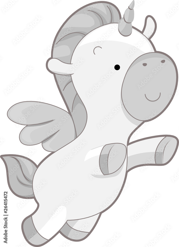 Obraz premium Śliczny jednorożec