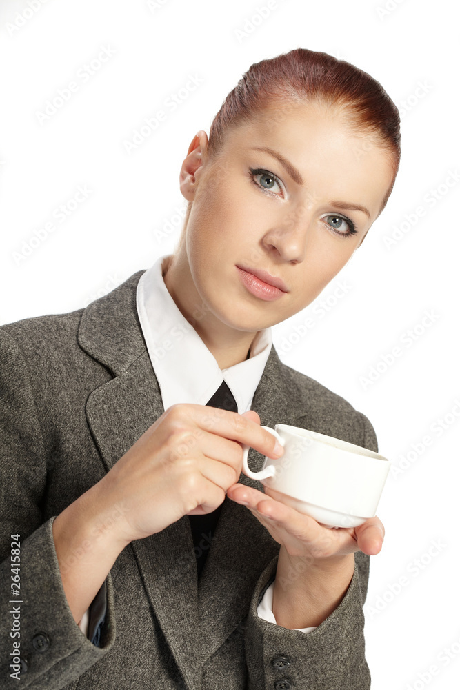 businesswoman with cup of coffee businesswoman with cup of coffee