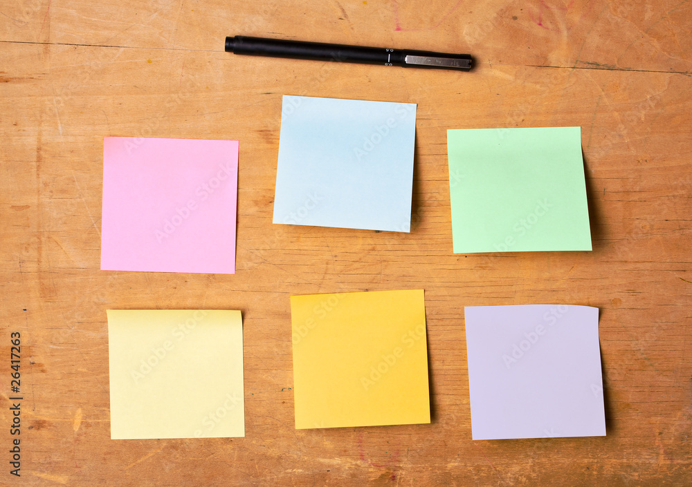 many-coloured sticky paper many-coloured sticky paper