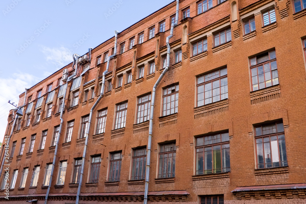 Old Industrial building from red bricks , Saint Petersburg
