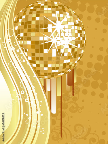 Goldene Diskokugel