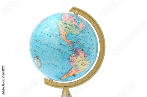 Educational Globe On White background