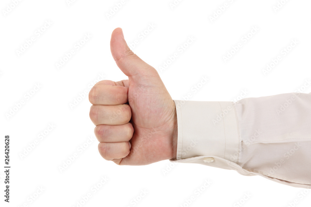 gesturing hand OK isolated on white gesturing hand OK isolated on white