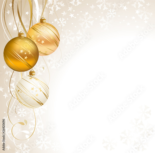 good-looking Christmas backdrop with three balls