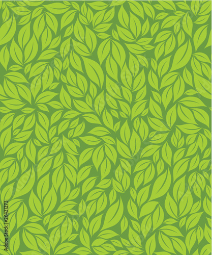 Green leaves seamless pattern © Zubada