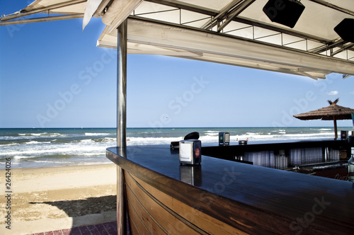 Empty chiringuito beach bar photo
