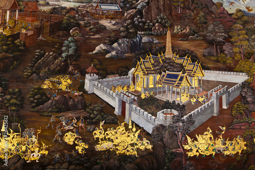 traditional thai style painting