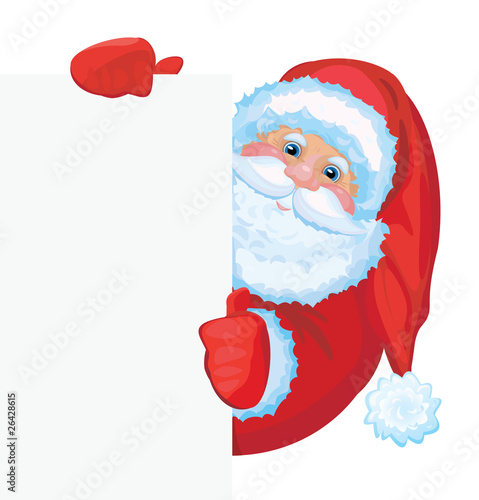 Santa stays by blank with place for your text