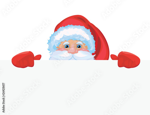 Santa stays by blank with place for your text