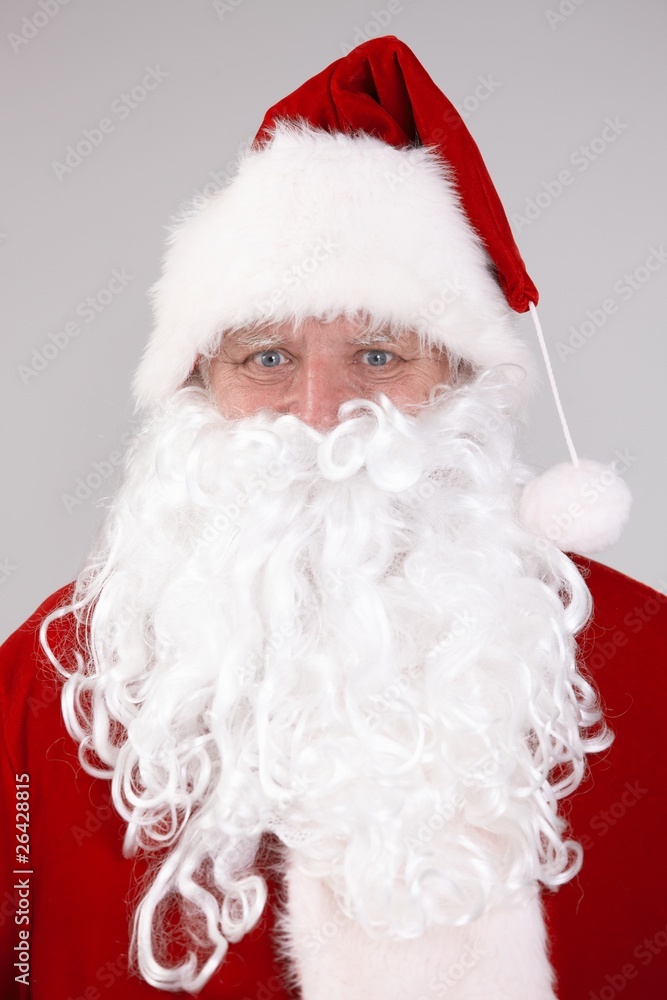 Isolated portrait of Santa Claus