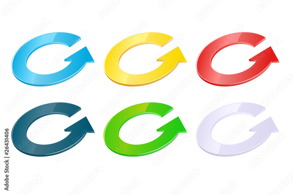 Obraz premium Multicolored vector modern arrows