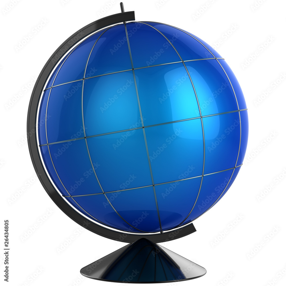 Desktop globe template with meridians. 3D render (Hi-Res) Desktop globe template with meridians. 3D render (Hi-Res)