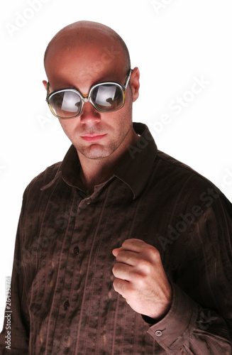 Tablou pe pânză Agressive boxing man show his fist