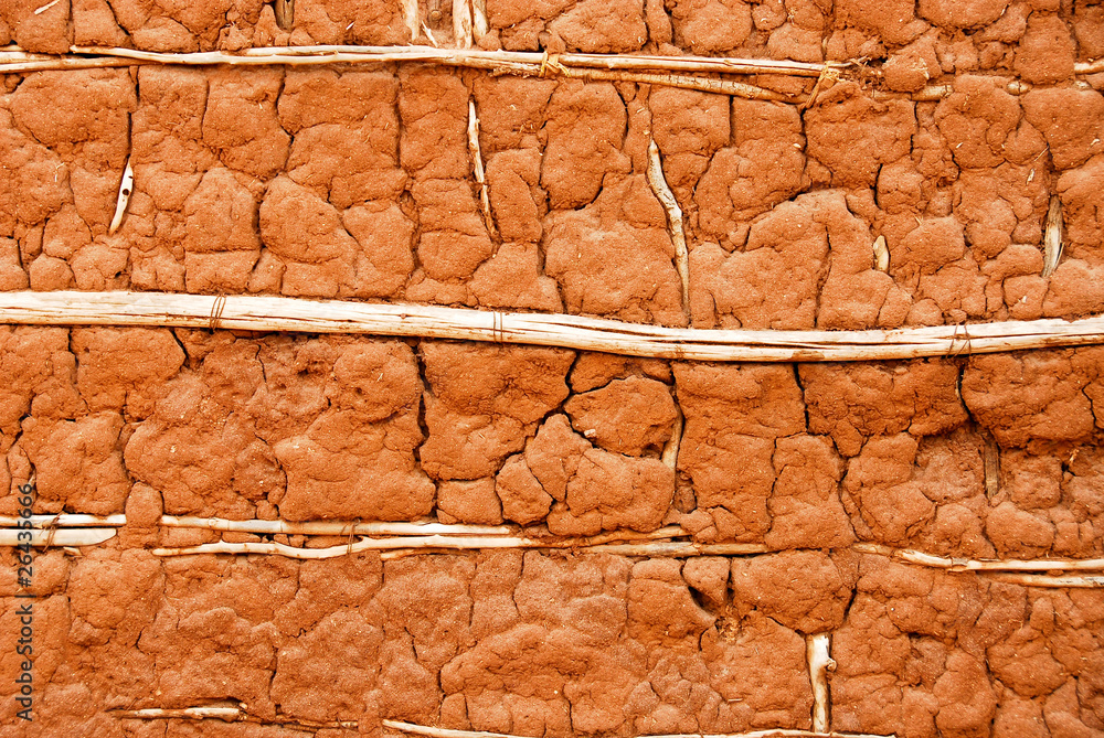 Fototapeta premium Mud hut wall