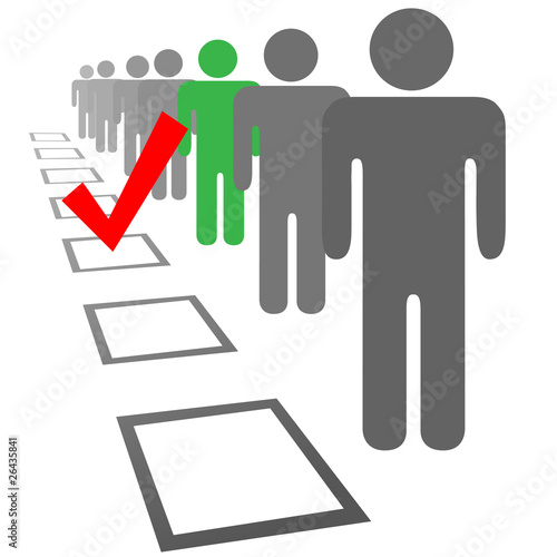 choose people in selection election vote boxes