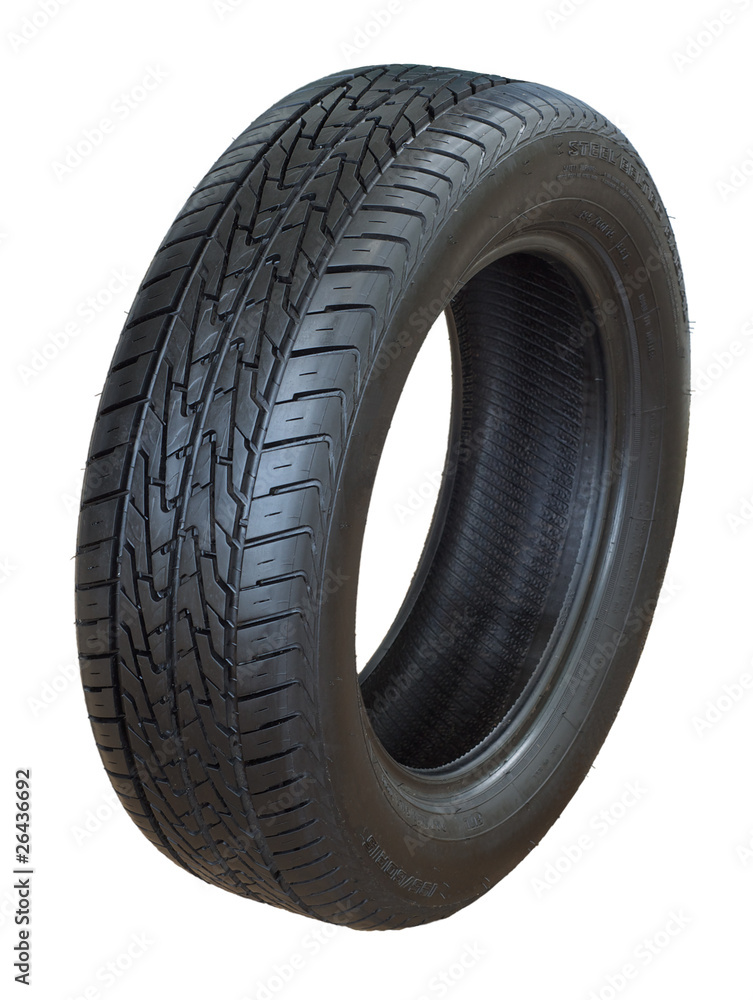 Isolated image of an all weather radial tIre Isolated image of an all weather radial tIre