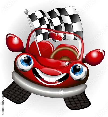 Formula 1 Automobile Cartoon