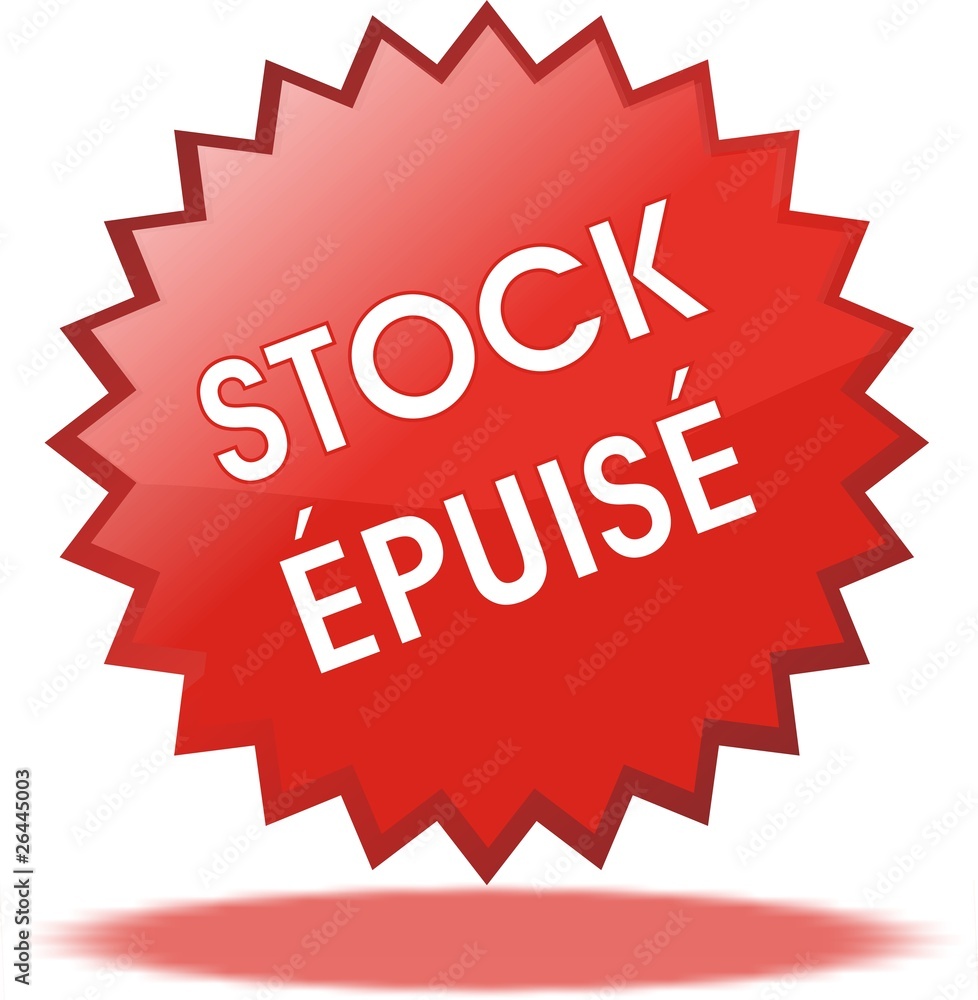 étiquette stock épuisé