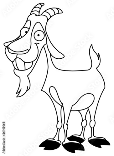 Outlined billy goat