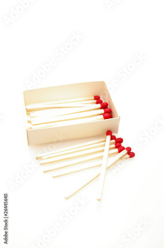 Matches isolated on white background