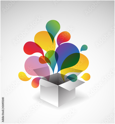 Exploding gift box