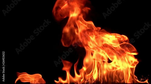 Wallpaper Mural Fire flames on black. High Speed HD Camera (200 fps) Torontodigital.ca