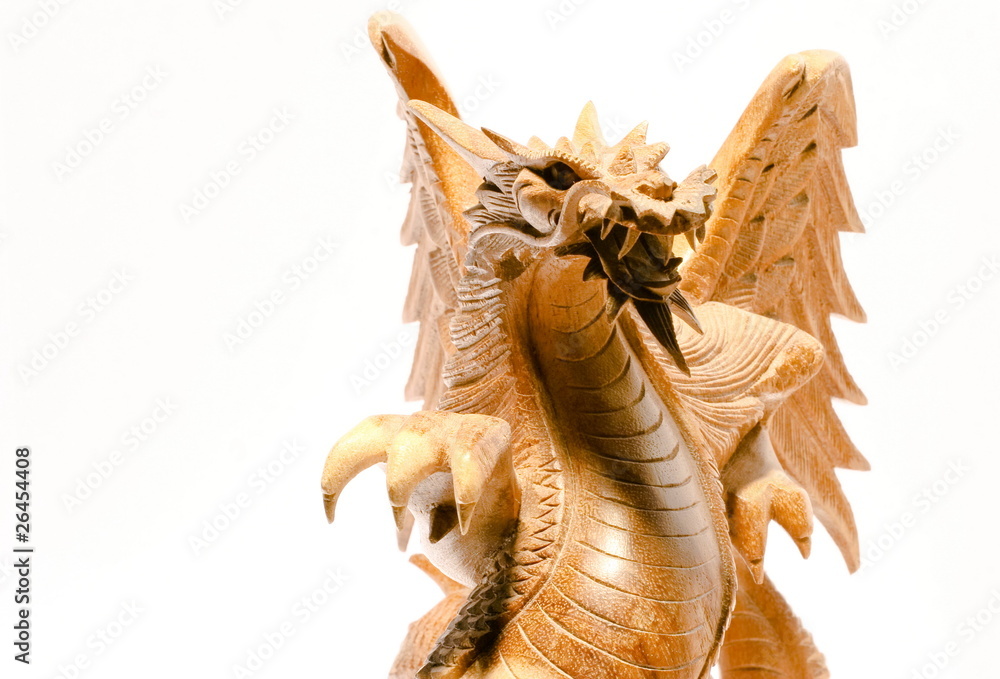 wooden dragon close up wooden dragon close up
