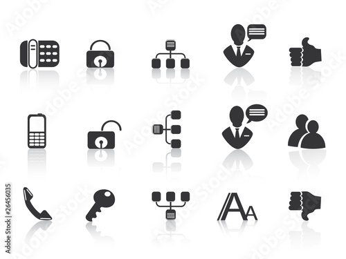 black Communication icons