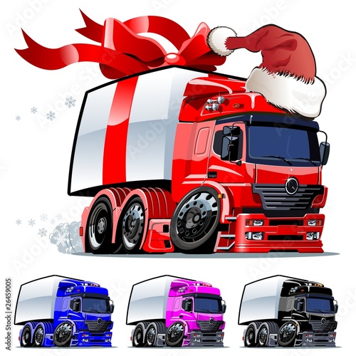 Vector Christmas truck one click repaint