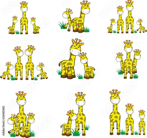 giraffe family set