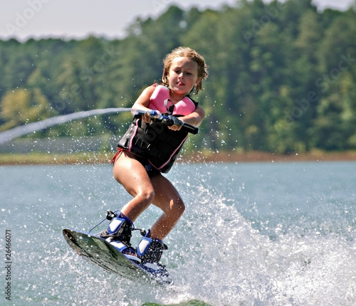 Young Girl on Wakeboard