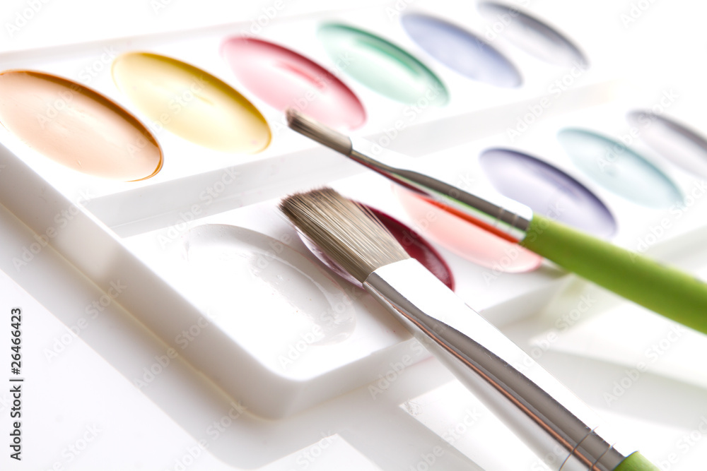 Box of children's water colour paints Box of children's water colour paints