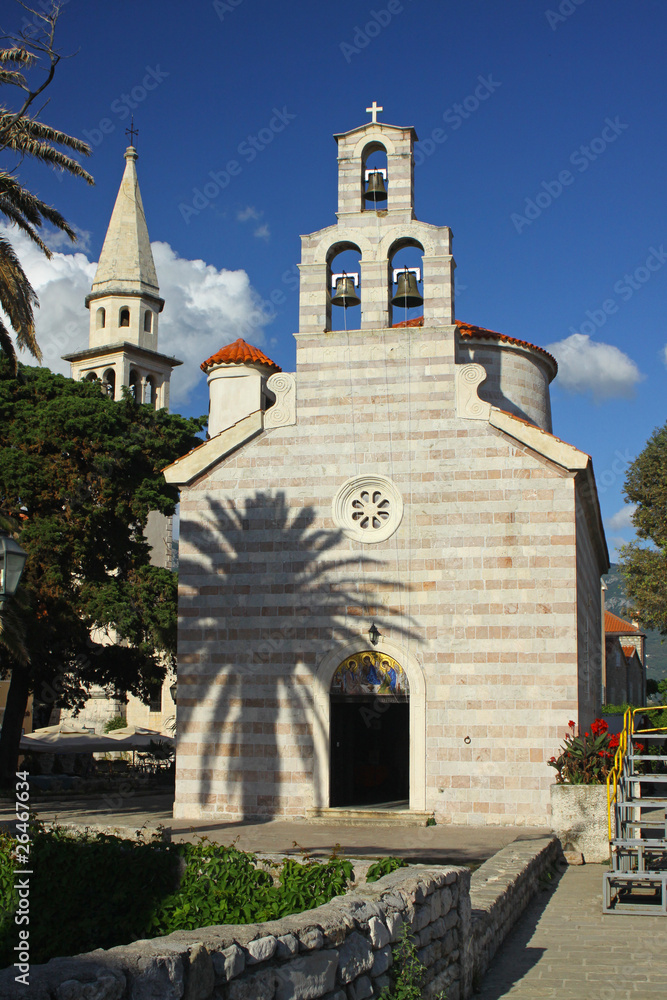 Church of Holy Trinity in Budva Old Town, Montenegro