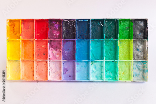 Shad colors on palette