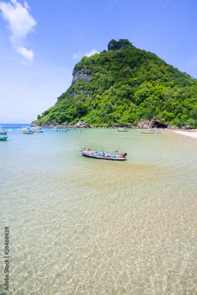 beautiful beach in summer