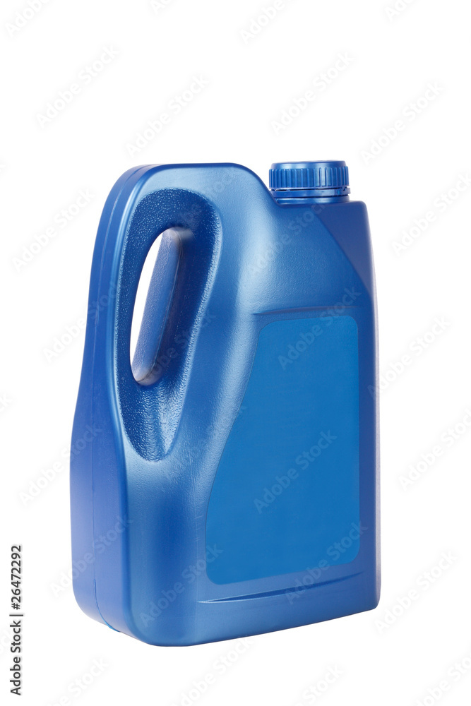 blue engine oil bottle