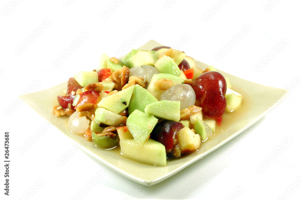 Thai spicy mixed fruits salad