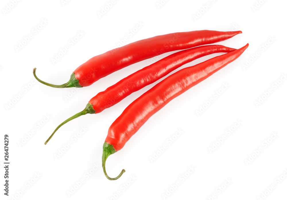 red chilli pepper isolated on white background red chilli pepper isolated on white background