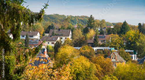 German landscape with houses