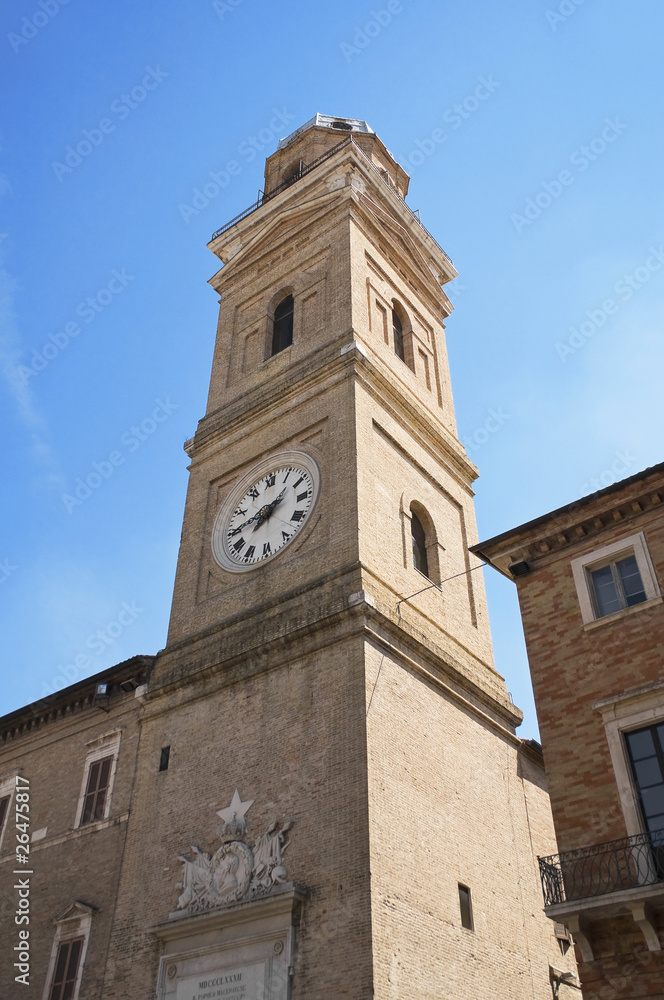 Civic tower. Macerata. Marche.
