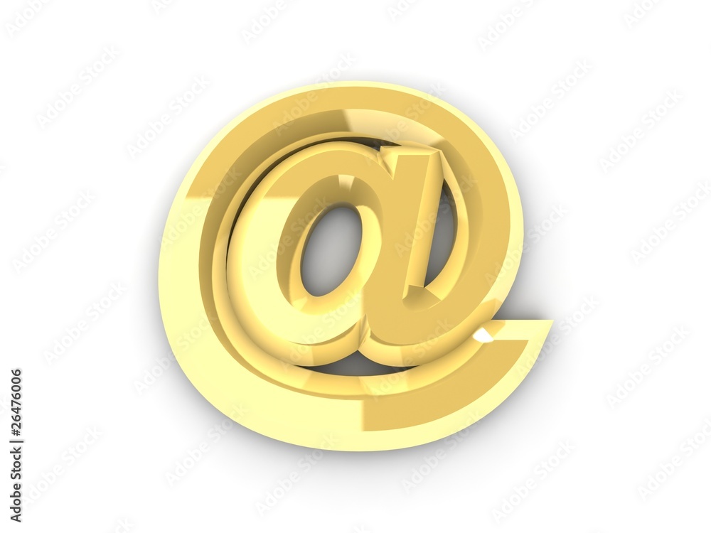 Abstract stylized golden E-mail symbol Abstract stylized golden E-mail symbol