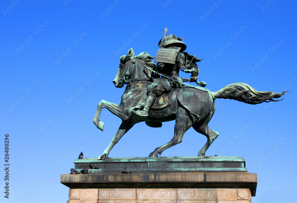 Obraz premium Reiterstandbild eines Shoguns, Tokyo