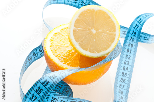 Orange Fruit with measurement