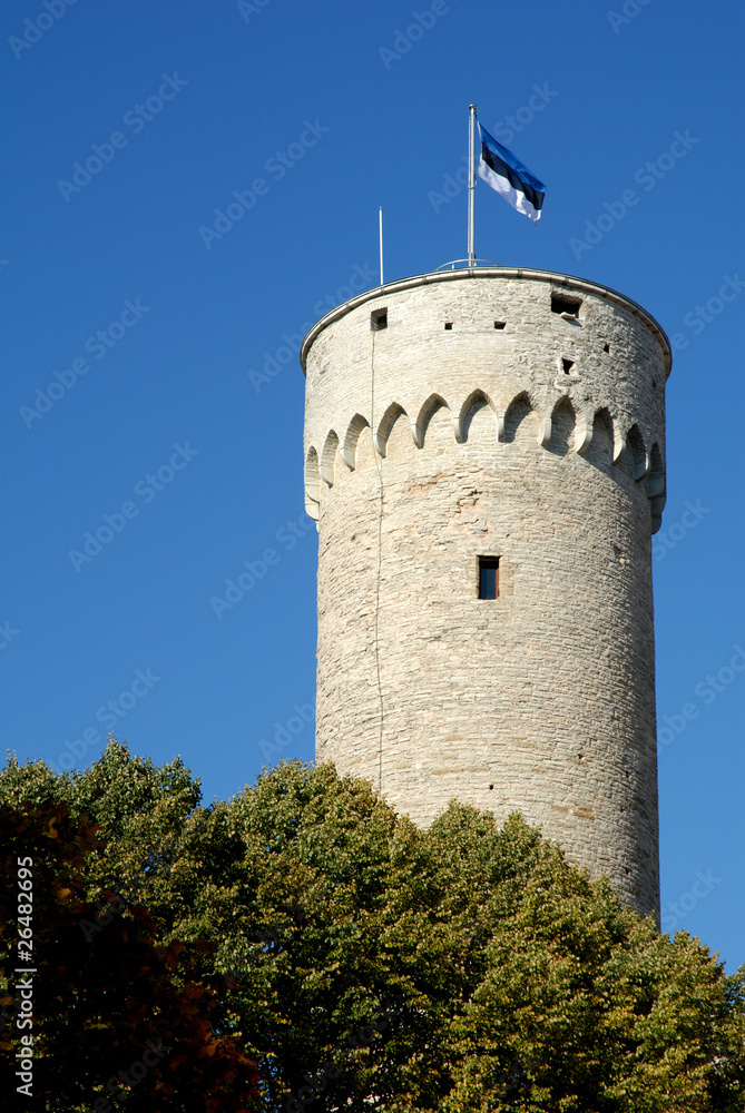 Tall Hermann the tower of Toompea Castle in Old Tallinn