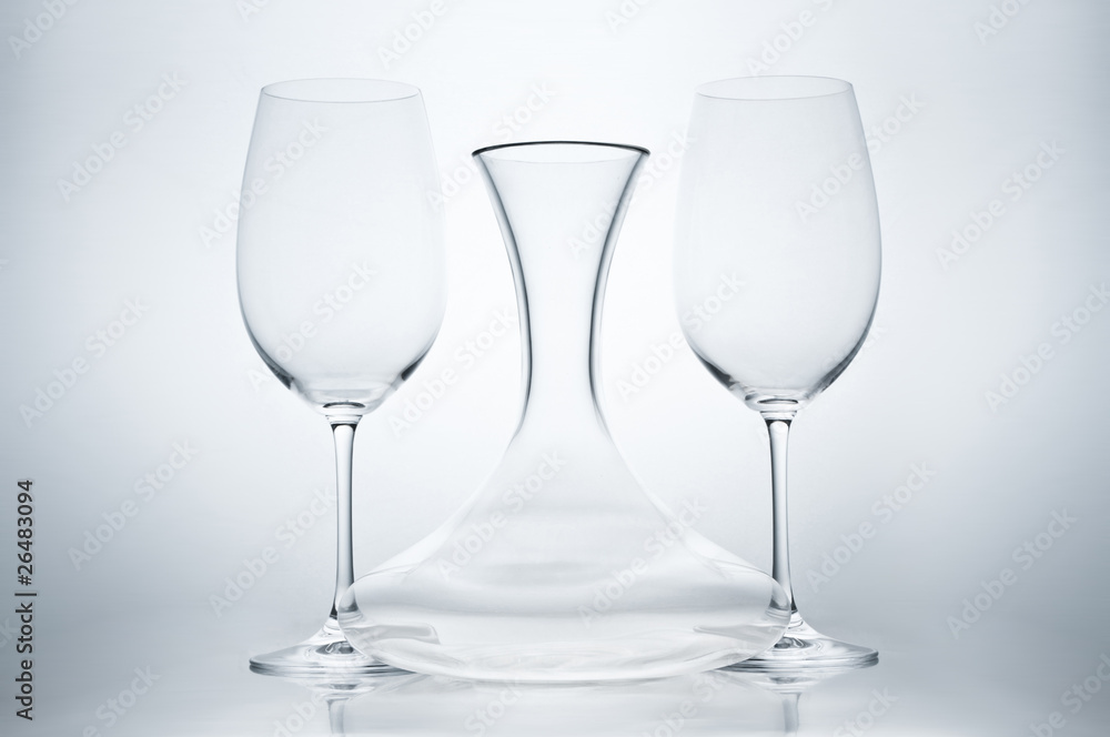 Redwine glasses with Decanter Redwine glasses with Decanter