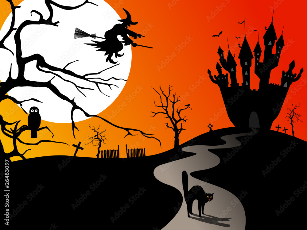 Halloween Grußkarte - Hintergrund Halloween Grußkarte - Hintergrund
