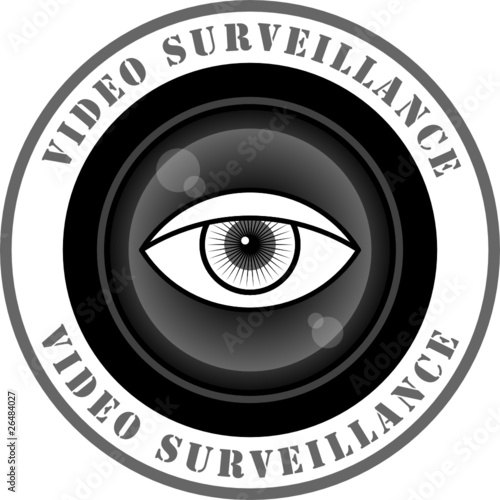 Video surveillance sign, vector illustration